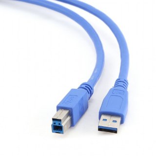 Cablu USB-A 3.0 la USB-B T-T 0.5m Albastru, Gembird CCP-USB3-AMBM-0.5M
