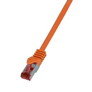 Cablu de retea RJ45 SFTP cat6 LSOH 1m Orange, Logilink CQ2038S