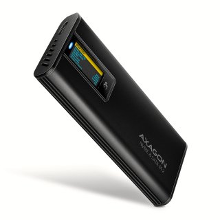 Rack extern USB type C 10Gbps la M.2 NVMe & SATA SSD cu display, Axagon EEM2-SD2B