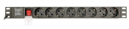 Prelungitor PDU C14 la 8 x Schuko 3m, Gembird EG-PDU-014-C14