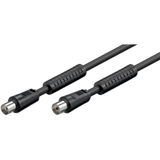 Cablu antena coaxial T-M 1.5m Negru, Goobay G50728