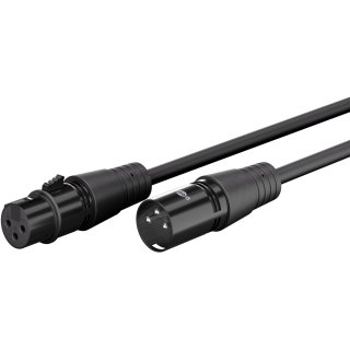 Cablu prelungitor audio XLR 3 pini T-M 1m Negru, Goobay G80028