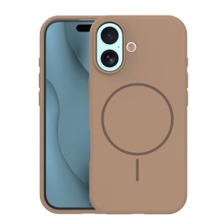 Husa pentru iPhone 17/ iPhone 18 compatibil MagSafe PC/Silicon Brown, TFO Silicone Thin Mag
