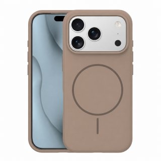 Husa pentru iPhone 17 Pro Max/ iPhone 18 Pro Max compatibil MagSafe PC/Silicon Brown, TFO Silicone Thin Mag