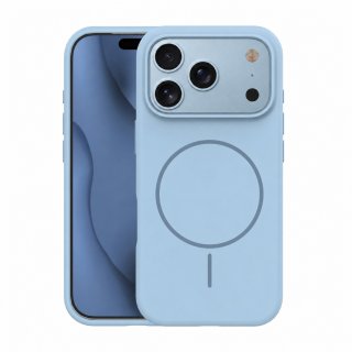 Husa pentru iPhone 17 Pro Max/ iPhone 18 Pro Max compatibil MagSafe PC/Silicon Light Blue, TFO Silicone Thin Mag