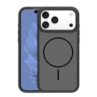 Husa pentru iPhone 17 Pro/iPhone 18 Pro compatibil MagSafe PC/TPU Negru, TFO Frame Thin Mag