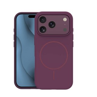 Husa pentru iPhone 17 Pro/ iPhone 18 Pro compatibil MagSafe PC/Silicon/TPU Dark Cherry, TFO Silicone Thin Mag