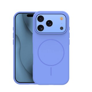 Husa pentru iPhone 17 Pro/ iPhone 18 Pro compatibil MagSafe PC/Silicon/TPU Sky Blue, TFO Silicone Thin Mag