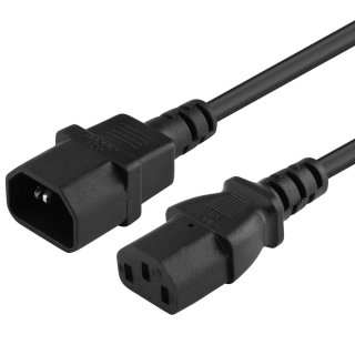 Cablu prelungitor alimentare IEC C13 la C14 10m Negru, kps10