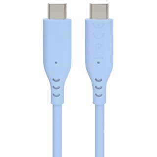 Cablu USB 2.0 type C 60W T-T 1.5m silicon Blue, ku31sa15b
