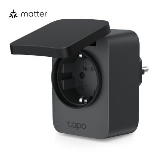 Priza inteligenta Wifi Exterior Negru, TP-LINK Tapo P410M