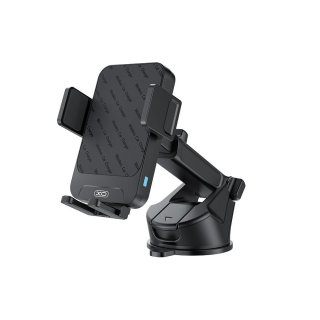 Suport cu ventuza pentru telefon cu incarcare Wireless 15W Negru, XO WX043